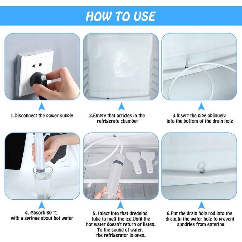 Fridge Drain Hole Cleaning Set Fridge Drain Cleaning Brush for