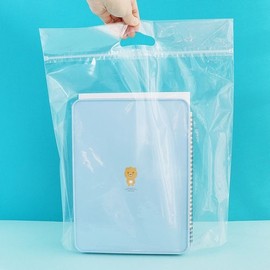 Easy Packaging SPE Transparent Zipper Stand-Up Ring Pouch, 35x40+5, 50 Count 0.090T 2ea