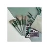 Set Brochas de maquillaje 13 piezas profesional y bolsa verde