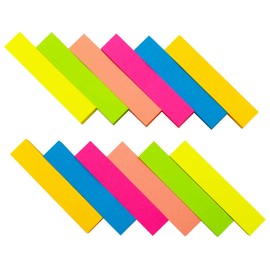 Sticky Notes, 0.6x3 Inch, 1200 Sheets Self-Stick Notes, Easy to Post for School, Office, Notebook, Bright Colors Assorted, 100 Sheets/ Pad