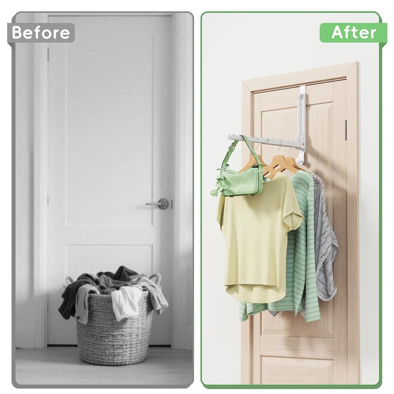 WLCSNG Over The Door Hooks, Extended Over The Door Clothes