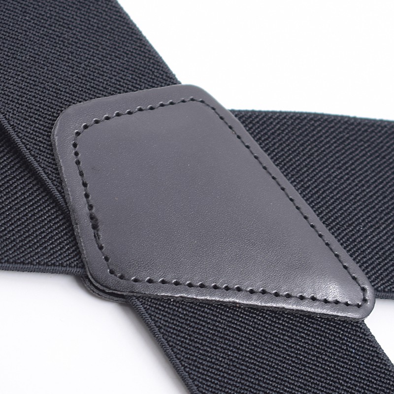 Men’s Heavy-Duty 2-Inch X-Back Suspenders with Adjustable Elastic Straps and