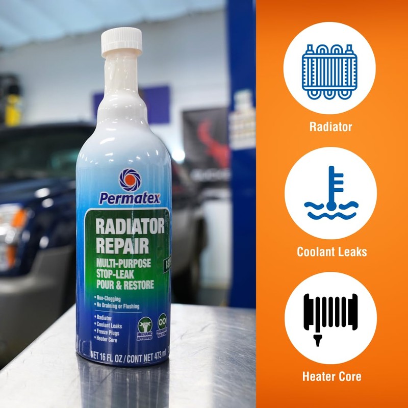 Permatex 30301 Radiator Repair - Stop Leak, 16 fl oz,