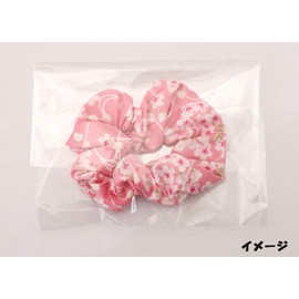 Matsumi Craft Sakura Han Scrunchie, Embossed, Pink, 3.9 x 3.9 x 0.2 inches (10 x 10 x