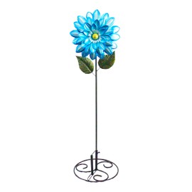 Red Carpet Studios, Dahlia Garden Stake, 39-Inches,Blue