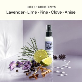 Fresh Wave Lavender Odor Eliminator Spray & Air Freshener, 2 oz. | Pack of 2 | Travel Size | Odor Absorbers for On-the-Go | Safer Odor Relief | Natural Plant-Based | For Hotels, Gyms, Cars & Bathrooms