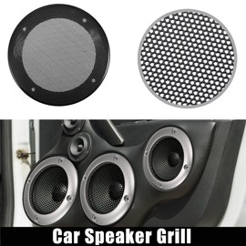 A ABSOPRO 2 Piece Audio Speaker Grill Cover with Screw Black 4.92 Inches
