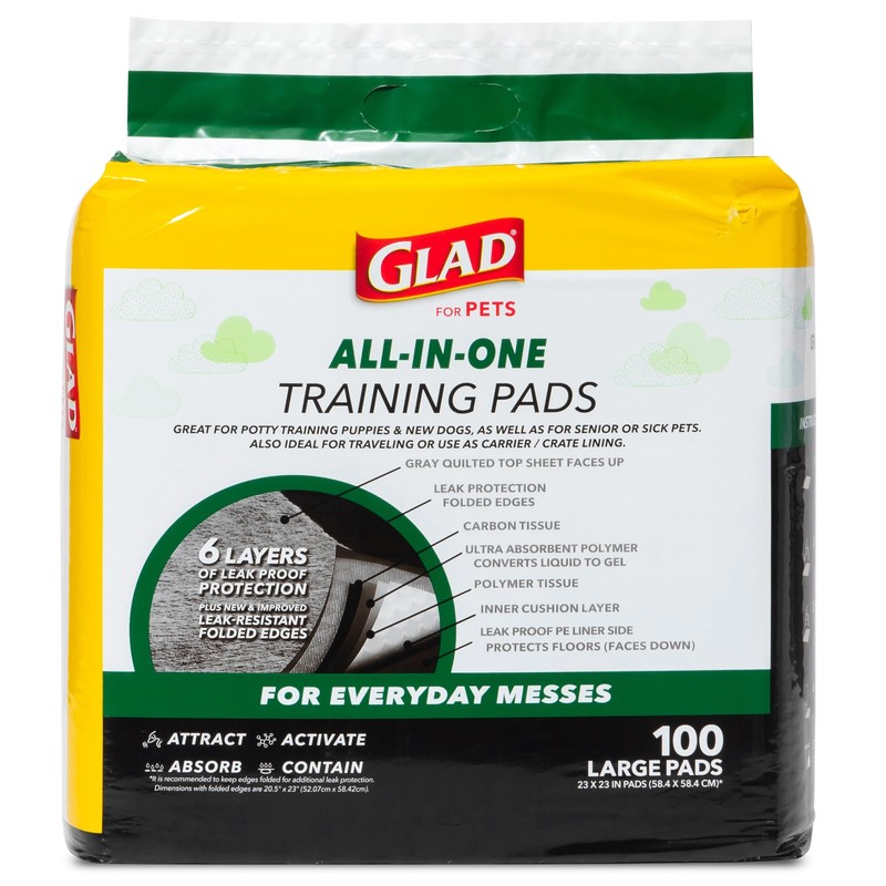 Glad for Pets Black Charcoal Puppy Pads | Puppy Potty