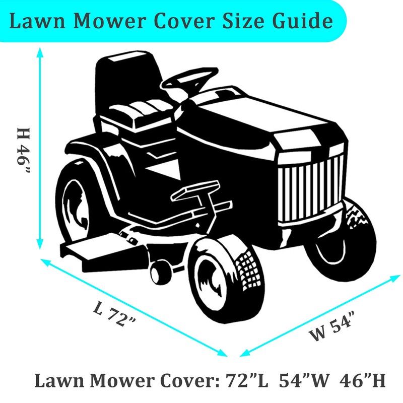 Coverify Riding Lawn Mower Cover Waterproof Oxford Fabric- Lawn Tractor