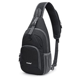 G4Free Sling Bag Crossbody Backpack Small Chest Shoulder Bag Outdoor for Men Women, darkgray