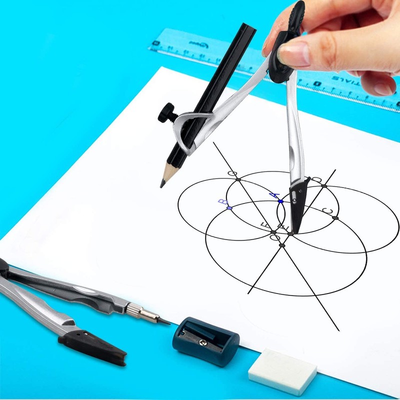 Math Compass for Geometry Set,Geometry Set Math Compass,Math Geometry Kits