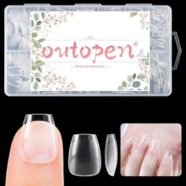 600 Uñas Postizas Cortas De Ataúd, Semimate, Preformadas, De Acrílico, Cobertura Completa, Para Extensiones De Uñas, Manicura Casera Y Salón.