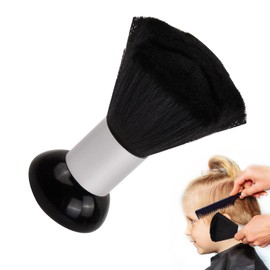 Anseom Hairdresser Neck Brush Soft Nylon Hairdressing Neck Brush with Plastic Handle Dense Fibre Bristles Black Hairdressing Neck Brush for Hairdressers Barbers Barber Shop Salon Hairstyle Hair