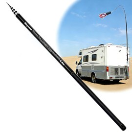 Sinyoeer 18FT Telescoping Wind Sock Pole, Fiberglass Flag Pole Pole