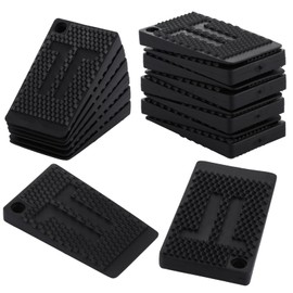 LDHHYH Furniture Levelers Pads, 70 Pack Flexible Rubber Leveling Wedges, Anti-Slip Shims for Furniture, Furniture Levellers for Table, Chair, Cabinet, Black(5x3x0.6cm)