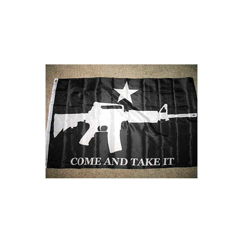 NRA "Come And Take It" 2nd Amendment Flag 3'x5 (BLACK)