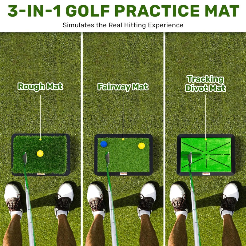 Golf Practice Mat,Golf Mats for Backyard Office & Garage Hitting