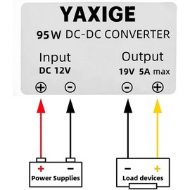 12v to 19v 5A 95W Boost Converter DC Power Adapter, Suitable for Cars, Trucks, Ships, LED Light Strips…