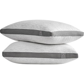 ACCURATEX Pillows King Size Set of 2, Rayon Derived from Bamboo Removable Cover, Shredded Memory Foam Pillow with Down Alternative Fill (Adjustable), Supportive Pillows for Side Back Sleepers