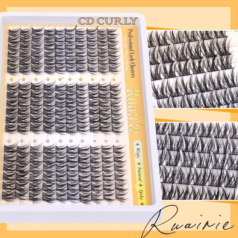 Manga Lash Clusters Wispy Eyelash Clusters Natural 180pcs Individual Lashes