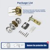 Loqron Privacy Door Knob, Keyless Interior Door Lock, Flat Ball