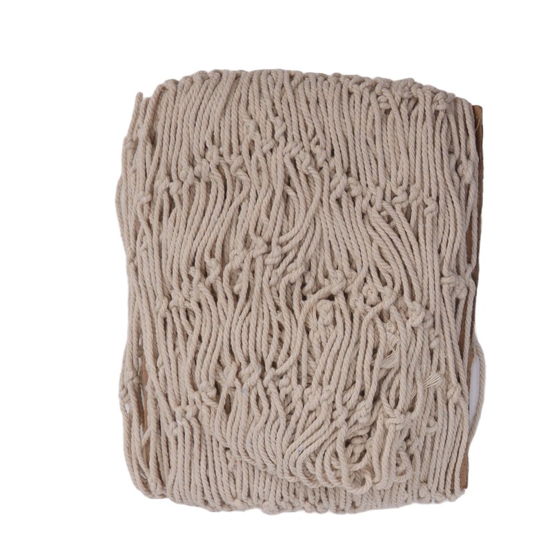 2pcs Fish Net Decoration Cotton Soft Comfortable Mediterranean Style Beige
