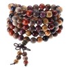 Top Plaza Unisex 108 Natural Wood 6mm 8mm Beads Bracelet