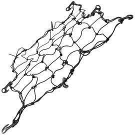 AERZETIX - C59743 - Elastic Luggage Protection Net 90 x 90 cm with 8 Hooks - Colour Black - Spider Tensioner - for Car Boot Car Motorcycle Car Bicycle - Polypropylene