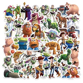 50pcs Toy Cartoon Story Stickers for Kids,Vinyl Waterproof Decal for Water Bottle Laptop Sticker for DIY Decorate Bumper Phone Hard Hat Kids Teens Gifts