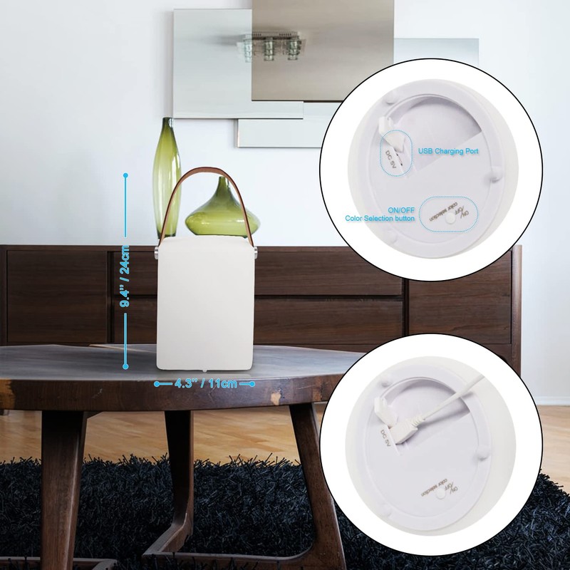 Outdoor Table Lamp with Remote Control, Warm White, 8 Colours,