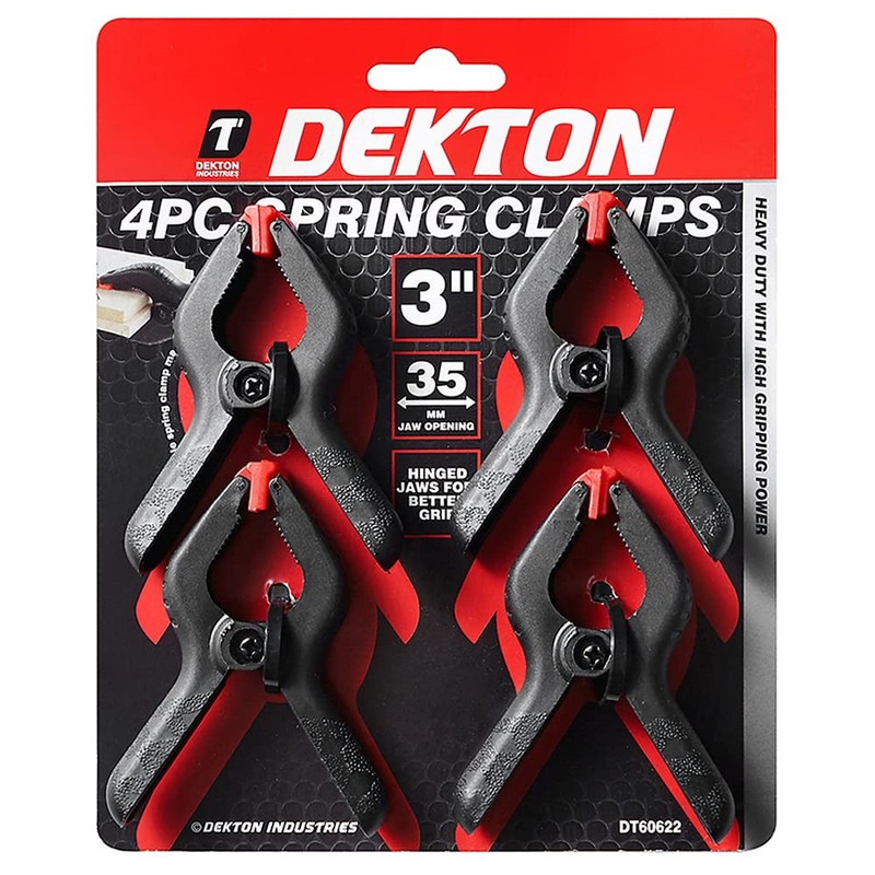 Dekton 4PC 3" Pro Clamp with 35mm Jaw Opening, Heavy
