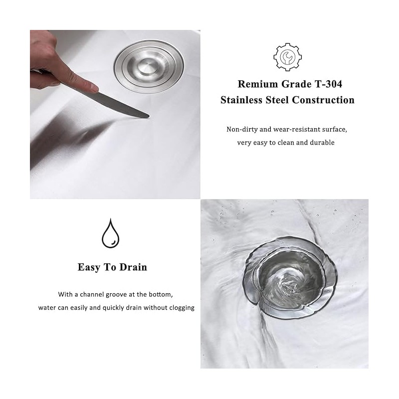 20 Inch Drop In Kitchen Sink, 20 x 16 Stainless