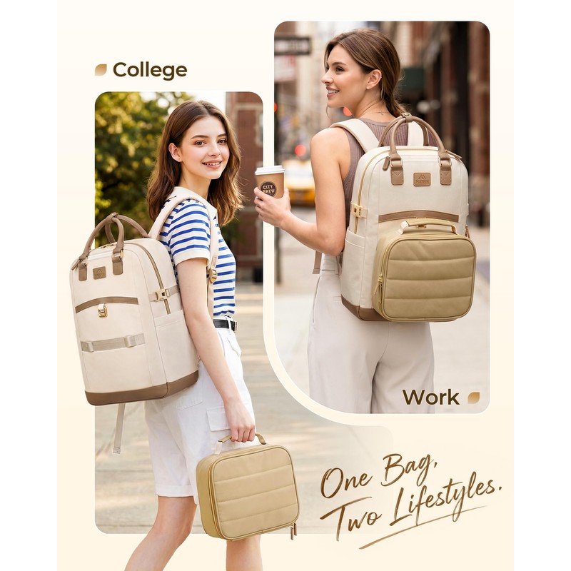 MATEIN HER LunchBox Backpack for Work, 15.6 Inch Laptop Backpack