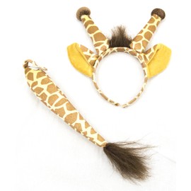Squirrel Products Giraffe Headband Ears and Tail Costume Accessory Set, One Size Fits All Ages 3+