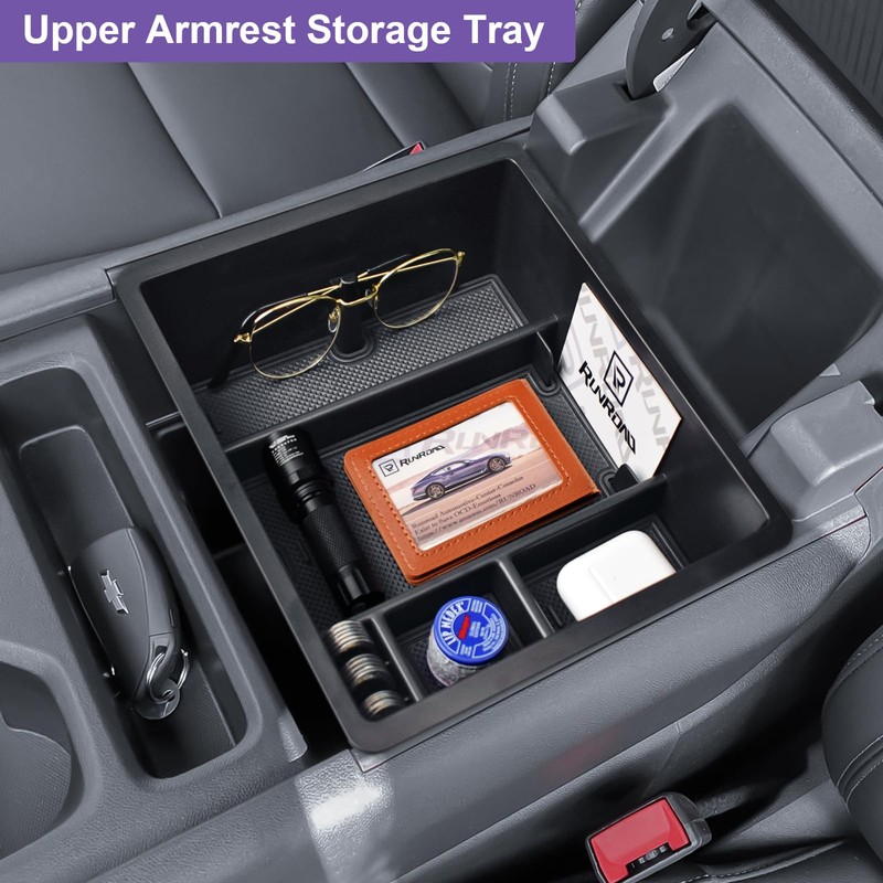 RUNROAD Center Console Organizer Tray Compatible with 2024 2025 Chevy