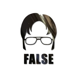 Funny Dwight False Quote - Window Decal Sticker [for Cars Trucks Vans Vanlife Drifter Traveler rv] 5" - Gloss Black