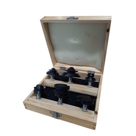 Viking Mountain Tool Works 6 piece Joint Making Fine grain carbide Woodworking Router bit Set, 1/2 inch shaft, Black