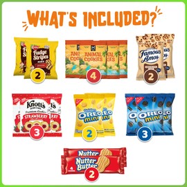 Cookie Variety Snack Box | 40 Count | Office Snacks, Birthday Gift, Care Package, Parties | Individually Wrapped Assorted Bulk Cookies