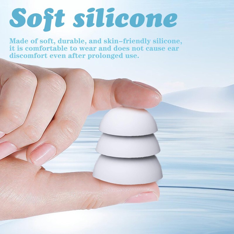 Fine jade2 4 Paar Ohrstöpsel Schwimmen Kinder Silikon Ohrenstöpsel zum