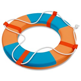 Float Ring, EVA Foam Float, Convenient, No Filling, Strong Flotation 24.4 inches (62 cm), Adult Ring Buoy