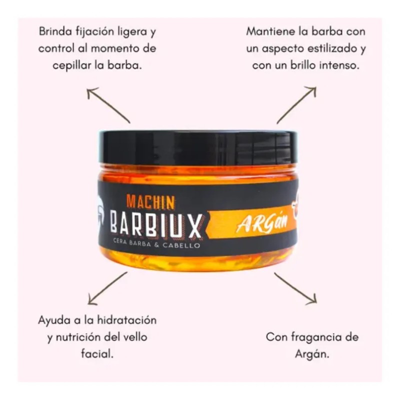 Barbiux Cera Argán Barba Cabello 120g