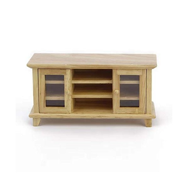 SXFSE Dollhouse TV Cabinet, 1:12 Scale Dollhouse Accessories Miniature Furniture Decor Model, Kids Play Toy