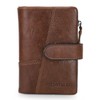 Contacts Herren Geldbörse Echtes Leder-Geschäft Bifold Trifold Mappen-Kartenhalter-Münzen-Tasche Braun