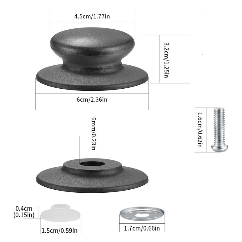 GQunit Pot Lid Knob, Universal Replacement Pan Lid Cover Knobs,
