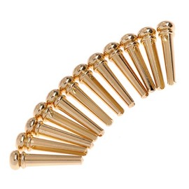 12pcs Acoustic Guitar Bridge Pins Gilding Brass Gold