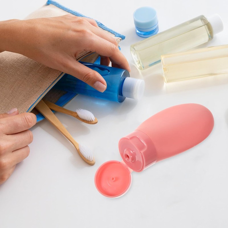 Kit de Botellas de Maquillaje Vacías de Viaje, Portátil y