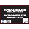 Decal Mods Fender Wrangler Unlimited Small Side Logo Graphic fits Jeep Wrangler JK (2007-2018) (Set of 2) White Matte | SJ3Y4