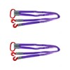 QWORK Lifting Slings Straps with Hooks - 5 Feet, 4409