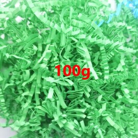 Crinkle Cut Paper Shred Filler, 200g Raffia Kraft Shredded Paper for Gift Wrapping & Basket Filling(Blue+Green)