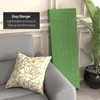 4 ft. Short Woven Fiber Folding Screen - Light Green